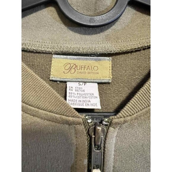 BUFFALO David Button Women's Patchwork Zip Up Jacket S/P Cotton Blend eagle - Picture 3 of 12